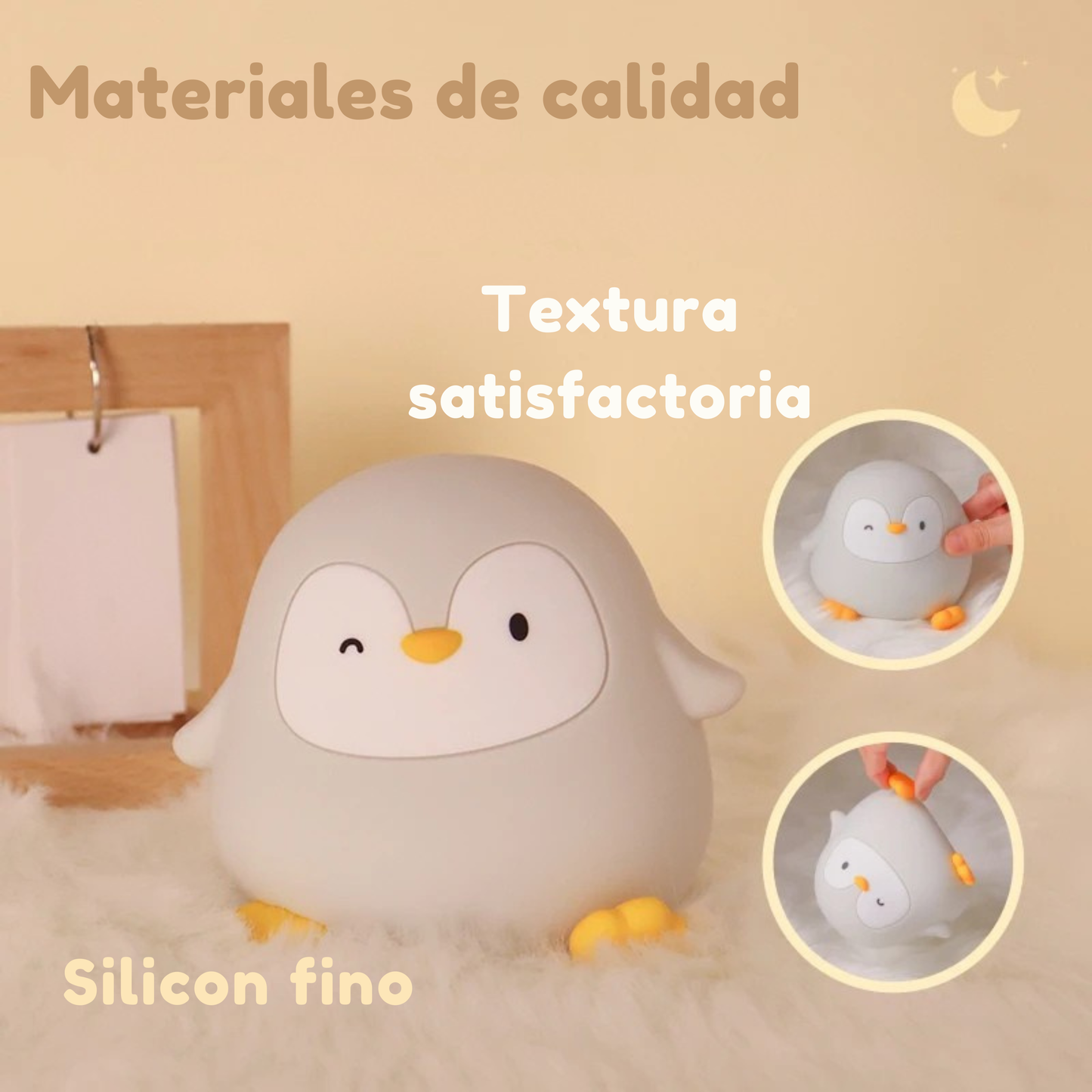 Lampara de noche de pinguino