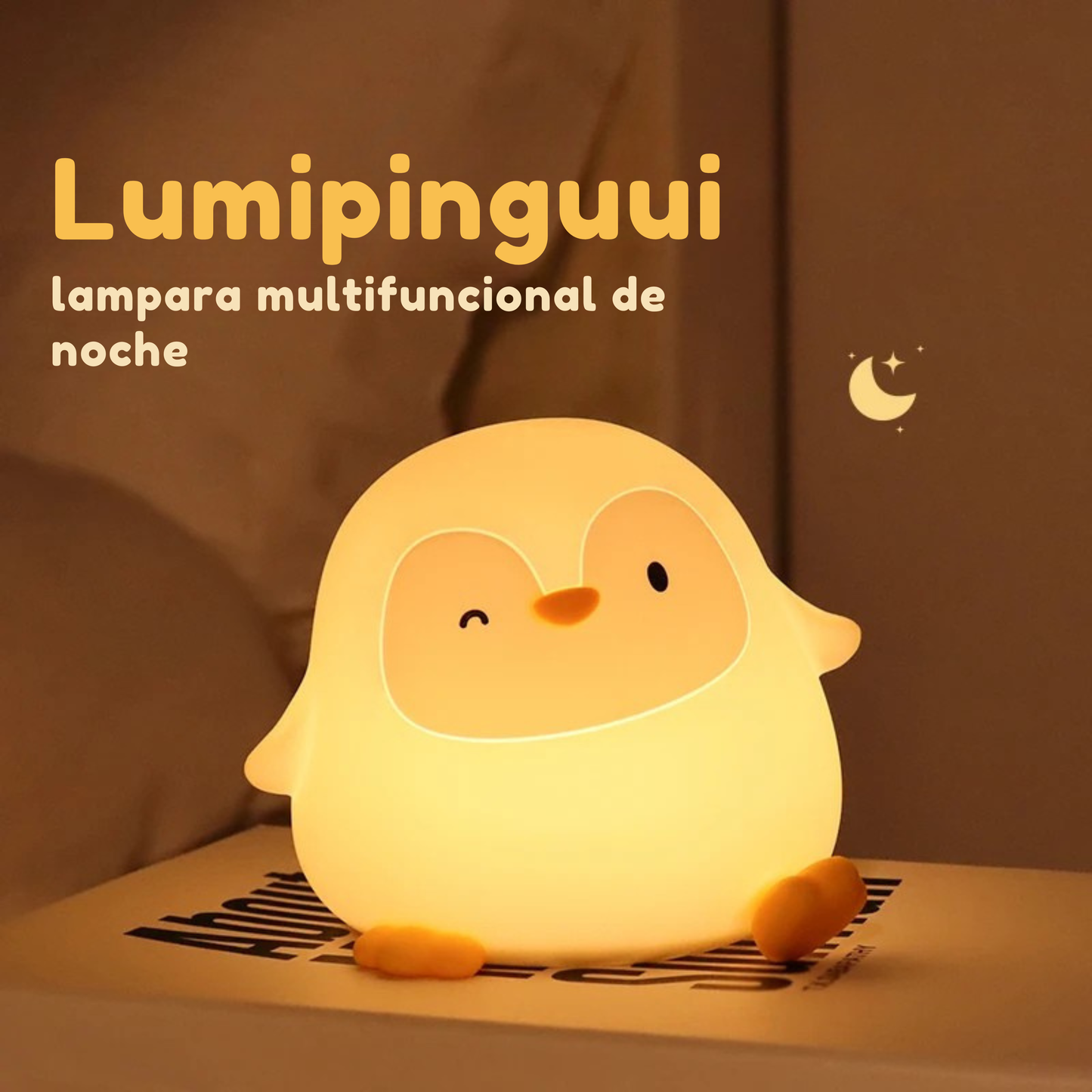 Lampara de noche de pinguino